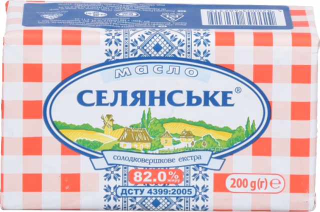 Масло Селянське 82 180/200 г (Люстдорф)