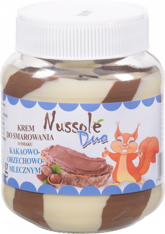 Паста Nussole 350 г DUO шоколадна з горіхово-молочним смаком (Польща)