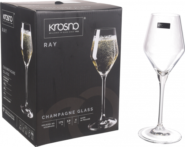 Набір бокалів д/шампанского Kros Ray 175 мл 4 шт.