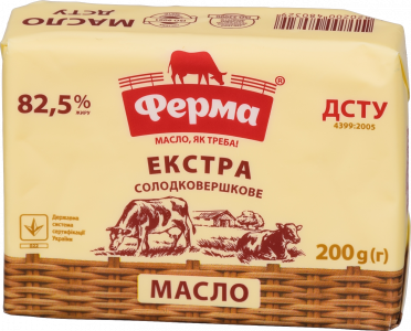 Масло Ферма 82,5 200 г Екстра