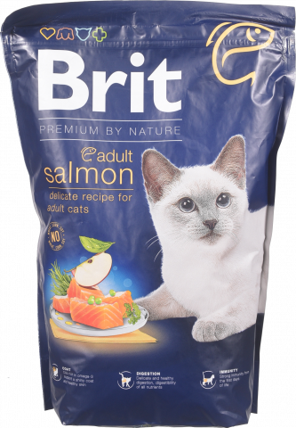 Корм д/котів Brit Premium by Nature 1,5 кг з лососем