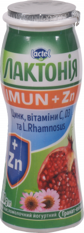 Напій кисломолочний Лактонія Імун+ 100 г Гранат-ехінацея