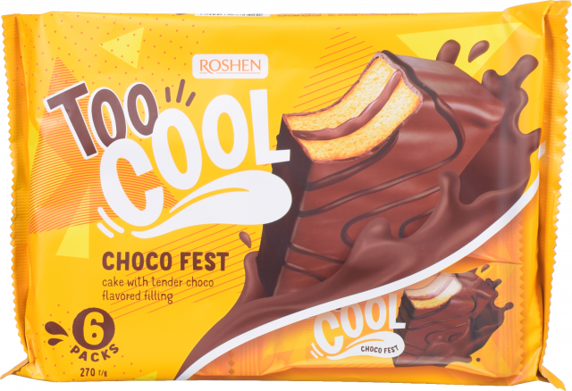Тістечка Рошен 270 г Too Cool Choco Fest