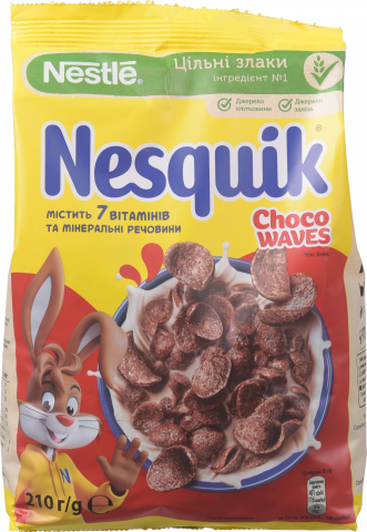 Сухий сніданок Нестле Несквік 210/250 г Waves Cereal Bag