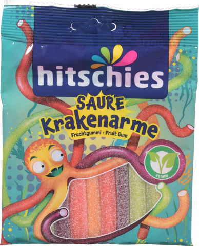 Жувальні цукерки Hitschies 125 г Saure Krakenarme