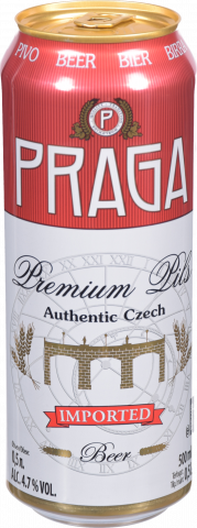 Пиво Прага 0,5 л з/б світле
