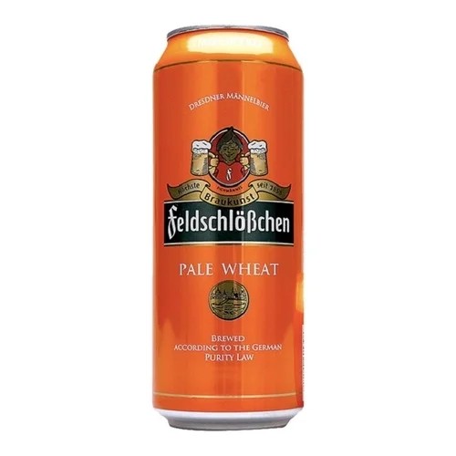 Пиво светлое пшеничное нефильтрованное Feldschlobchen, 0.5 л ж/б