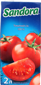 Сок томатный с солью Сандора, 0.5 л