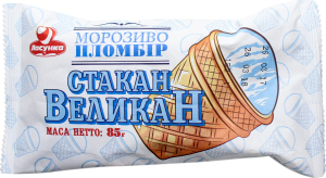 Мороженое пломбир Стакан великан Ласунка, 85 г