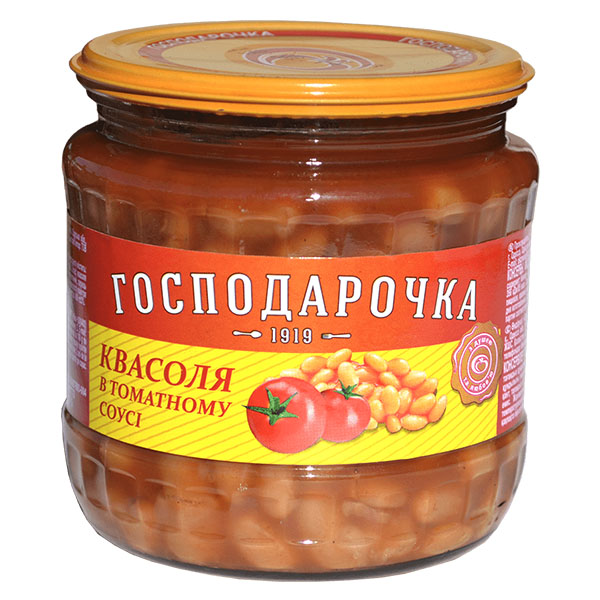 Консервированная фасоль в томатном соусе Господарочка, 450 г