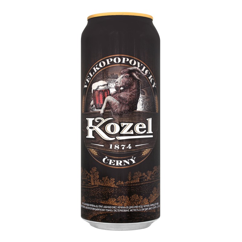 Пиво темное фильтрованное Velkopopovicky Kozel, 0.5 л ж/б