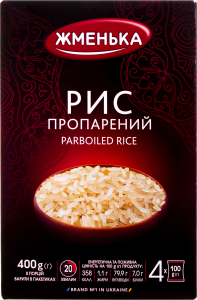 Рис пропаренный Жменька, 400 г