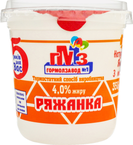 Ряженка 4% ГМЗ, 350 г