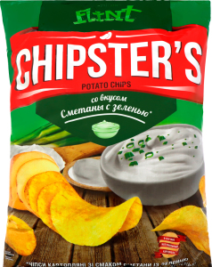 Чипсы со вкусом сметаны и зелени Chipster`s, 133 г
