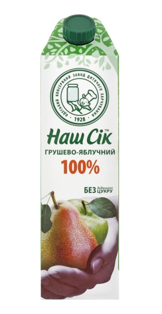 Сок груша-яблоко Наш Сок, 0.95 л