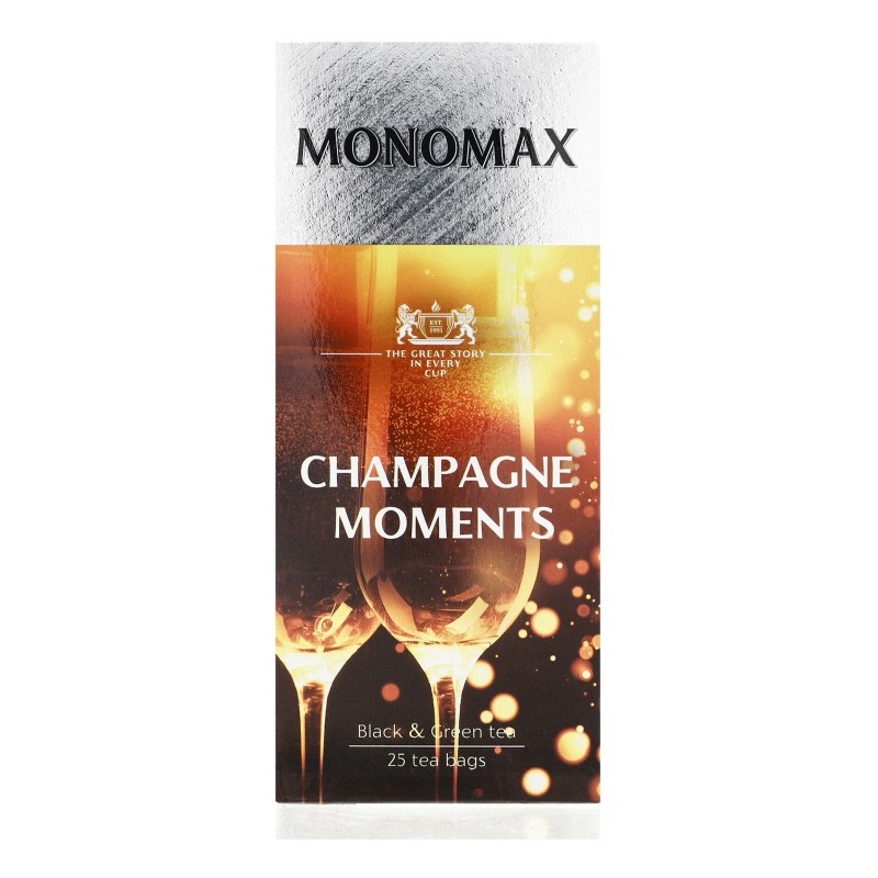 Чай черный и зеленый Champagne moments Monomax, 1.5г*25 пак.