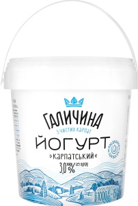 Йогурт 3% Карпатский Галичина, 1 кг