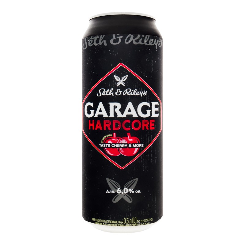 Пиво специальное со вкусом вишни Garage Hardcore, 0.5 л ж/б