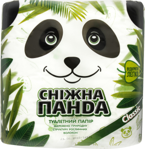 Туалетная бумага Классик Снежная панда, 4 шт/уп.