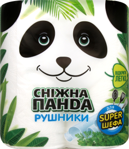Полотенце бумажное Снежная панда, 2 шт/уп.
