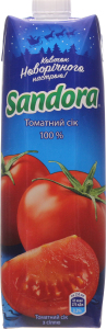 Сок томатный с солью Сандора, 0.95 л