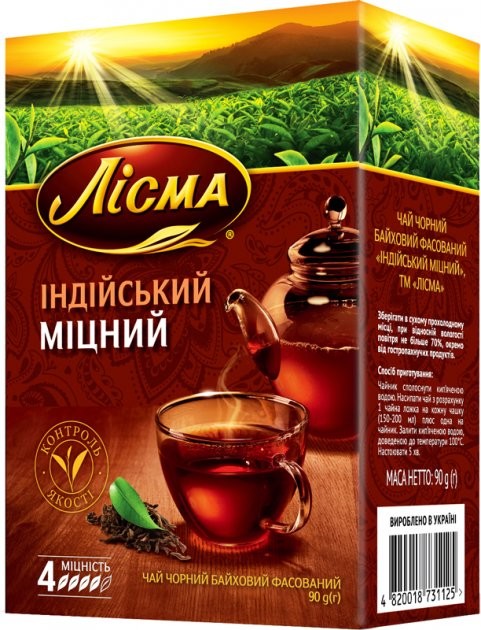 Чай черный листовой индийский Лисма, 90 г