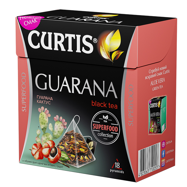 Чай черный пакетированный Guarana Curtis, 1.8г*18 пак.