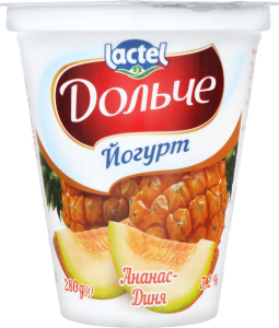 Йогурт 3.2% Ананас-Дыня Дольче, 280 г