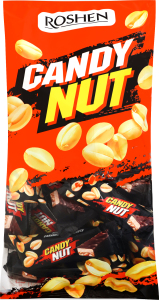 Конфеты шоколадные мягкая карамель с арахисом Candy Nut Roshen