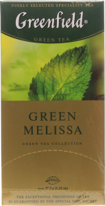 Чай зеленый пакетированный Greenfield Melissa, 1.5 г*25 пак.