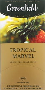 Чай зеленый пакетированный Greenfield Tropical Marvel, 2г*25 пак.