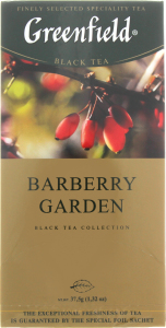 Чай черный пакетированный Greenfield Barberry Garden, 1.5 г*25 пак.