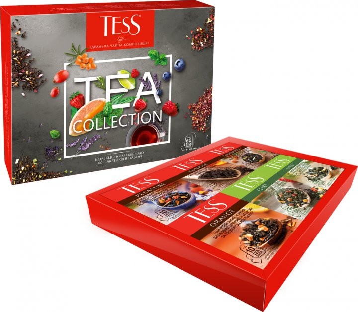 Чай пакетированный набор ассорти Tess Collection, 60 шт.