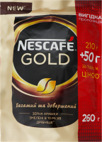 Кофе растворимый Nescafe Gold, 210 г + 50 г