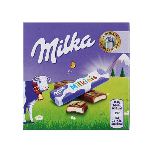 Шоколад молочный с молочной начинкой Милкинис Милка, 44 г