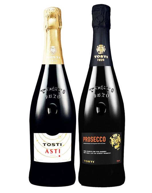 Набор игристых вин Tosti Prosecco и Asti, 2*0.75 л