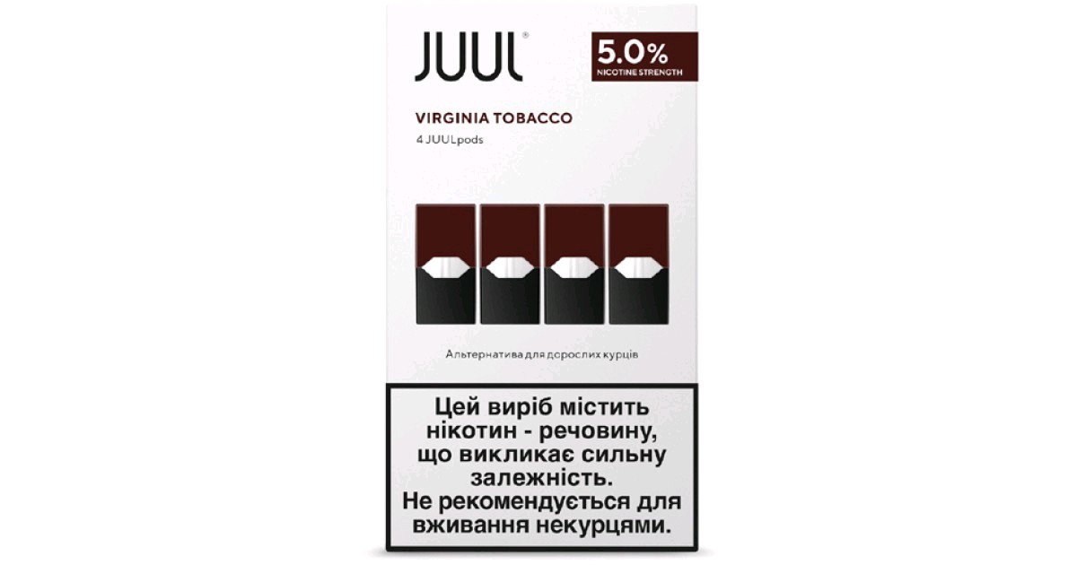 Картридж Juul Verginia Tobacco, 4шт./уп.
