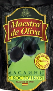 Маслины с косточкой Маэстро, 170 г
