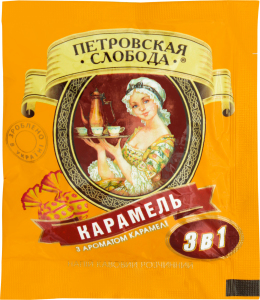 Кофейный напиток растворимый 3в1 с ароматом карамели Петровская Слобода, 18 г