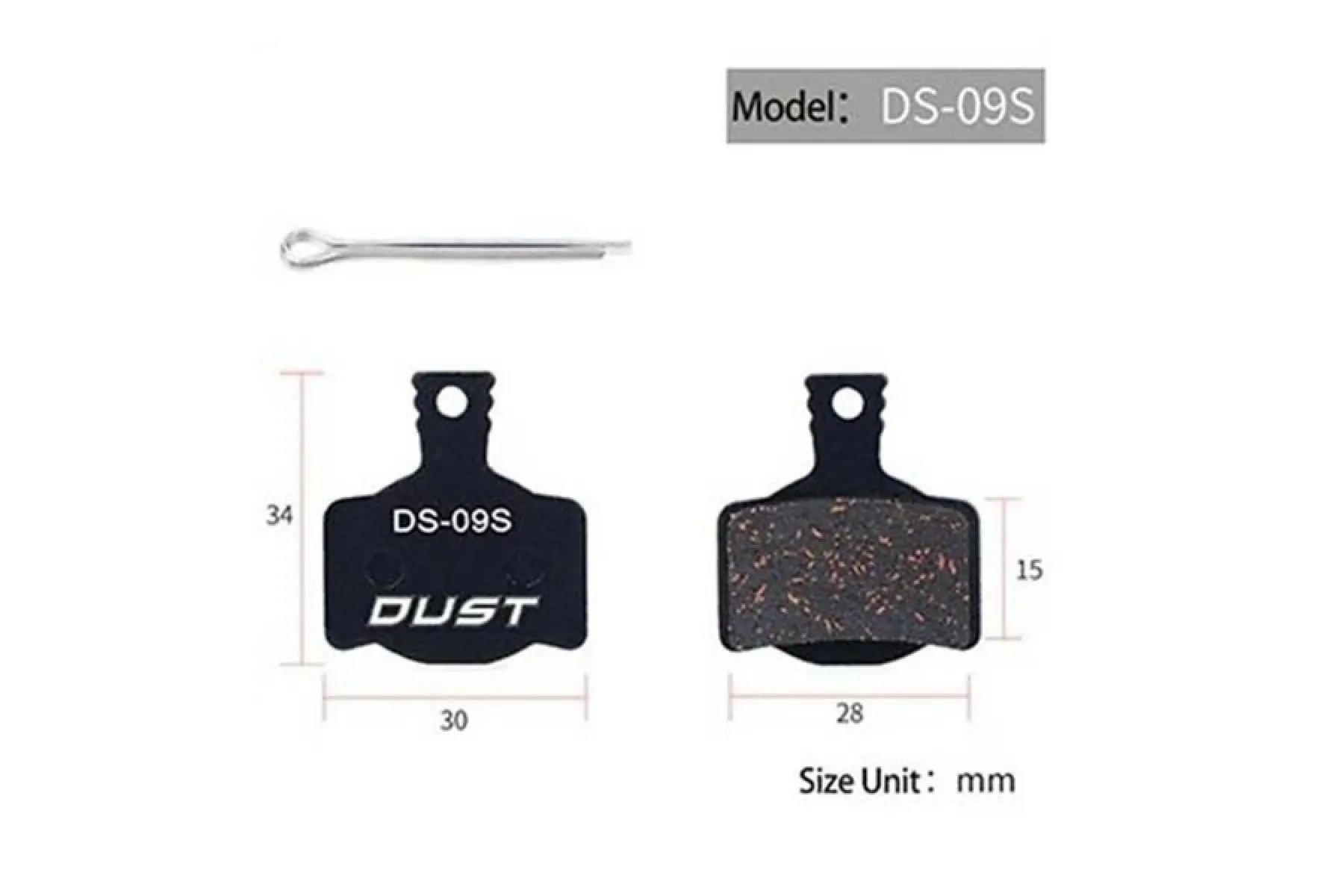 Колодки гальмівні напівметал Dust DS-09s magura mt2; mt4; mt6; mt8