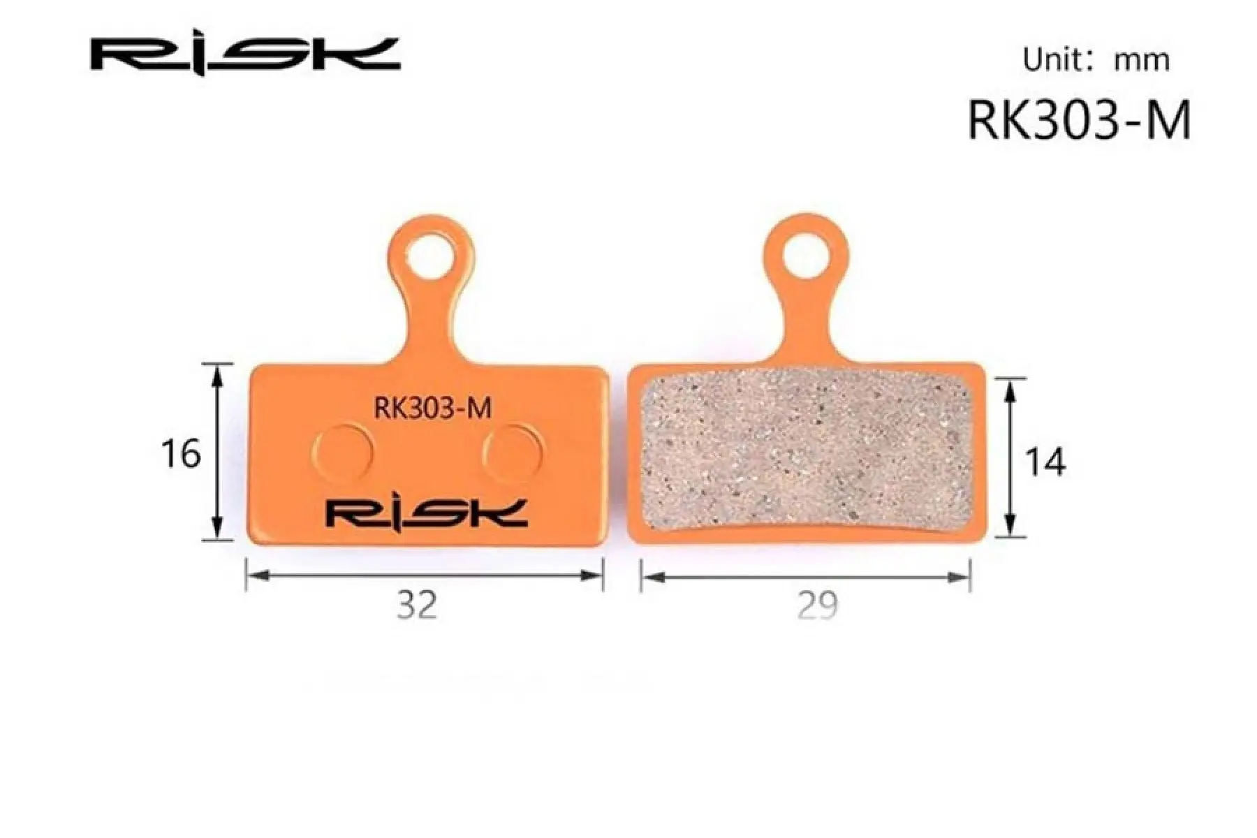 Колодки гальмівні напівметал Risk RK303-s Shimano m985/988/785/666/675/615; fsa k -force db-xc-9000