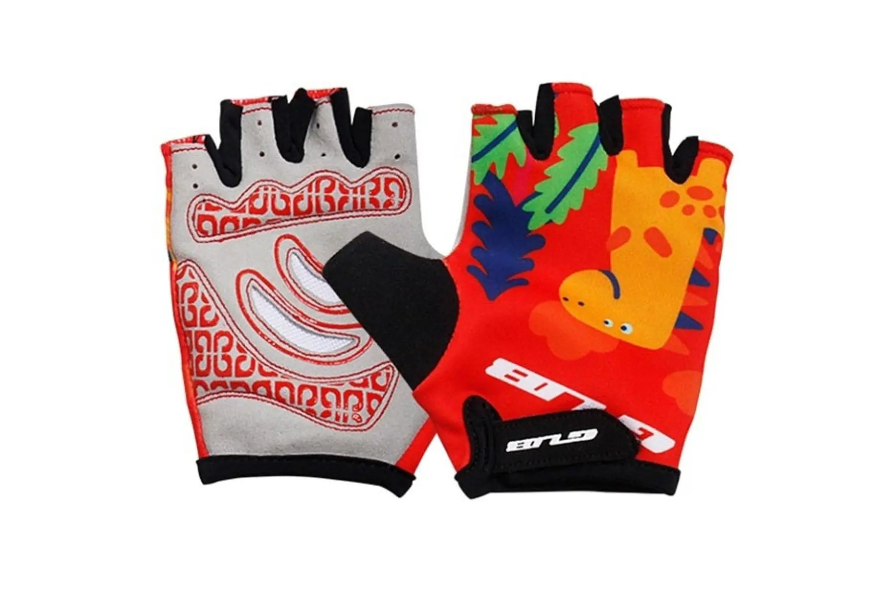 Рукавиці дитячі Dino Gloves Сірий з червоним S/M