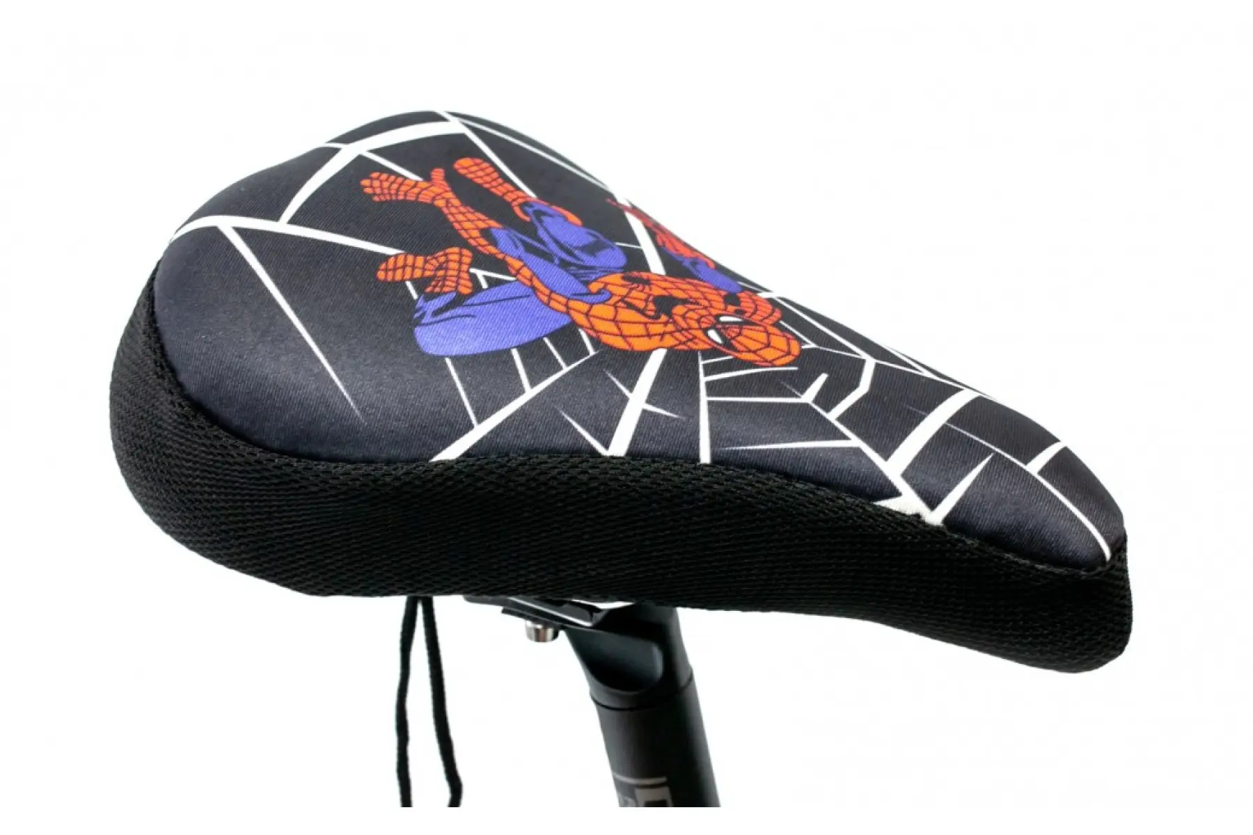 Накладка на детское седло Kid Comfort Spider Man с гелевым наполнителем 200*150mm черно-красный